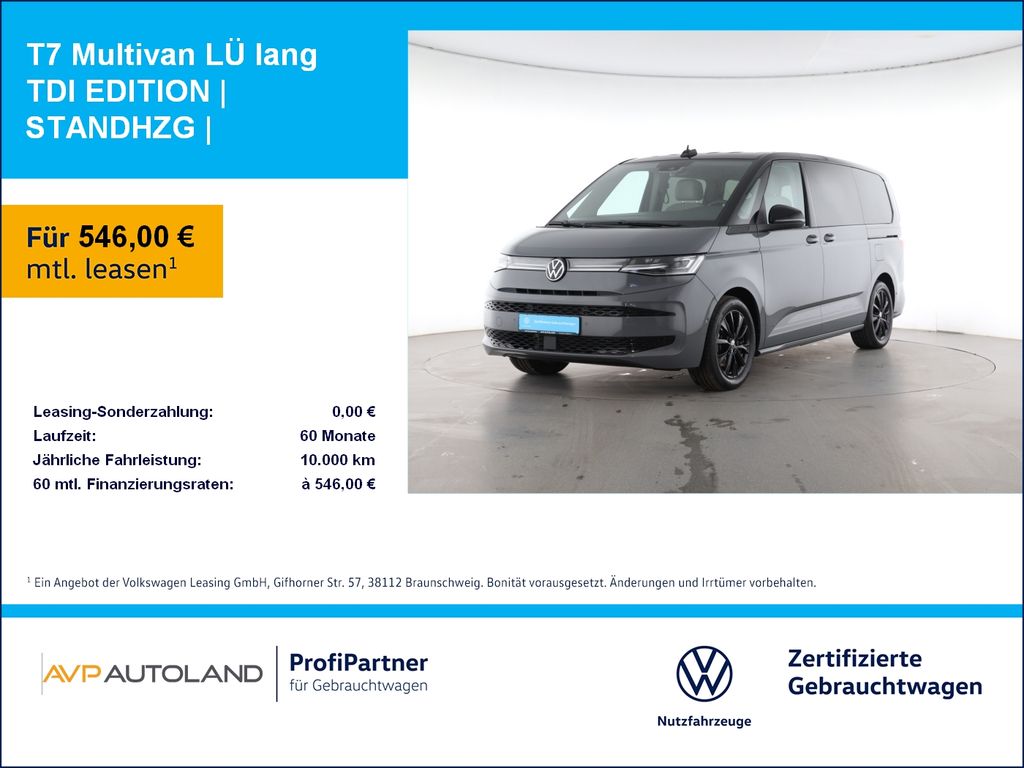 Volkswagen T7 Multivan LÜ lang TDI EDITION | STANDHZG |
