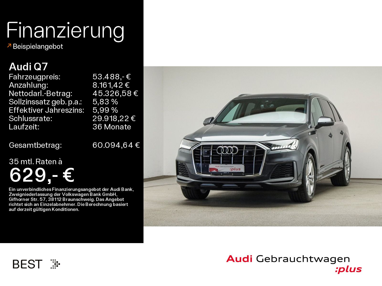 Audi Audi Q7 S line 55 TFSI AHK, Tour, Matrix, virtual,