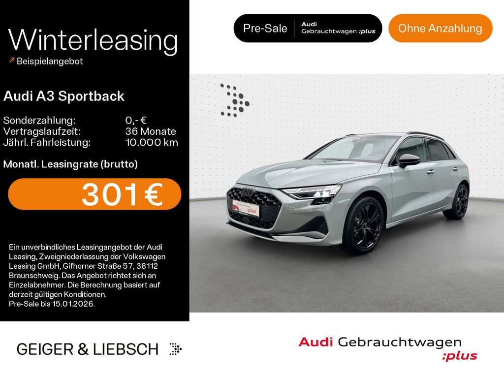 A3 Sportback 30 TFSI S-LINE*NAVI-PLUS*KAMERA*AHK