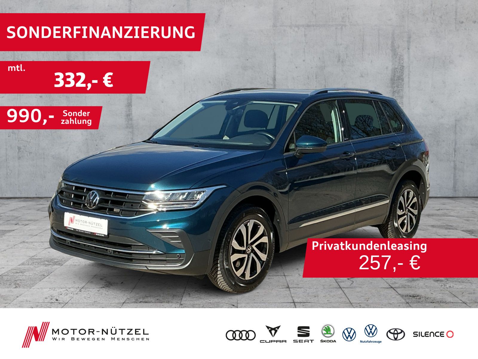 Volkswagen Tiguan 1.5TSI DSG ACTIVE 5JG+LED+NAV+APP+ACC+AHK