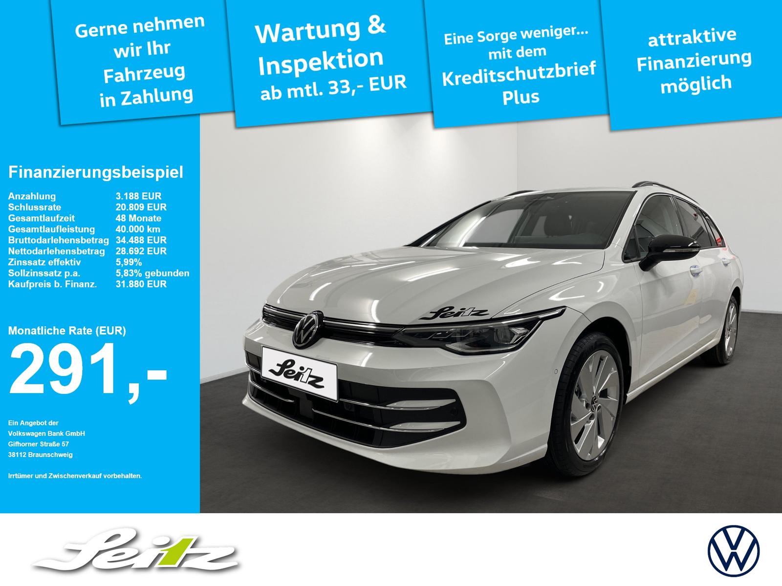 Volkswagen Golf VIII Variant 1.5 eTSI Energy *AHK*NAVI*KAME, миниатюра 19