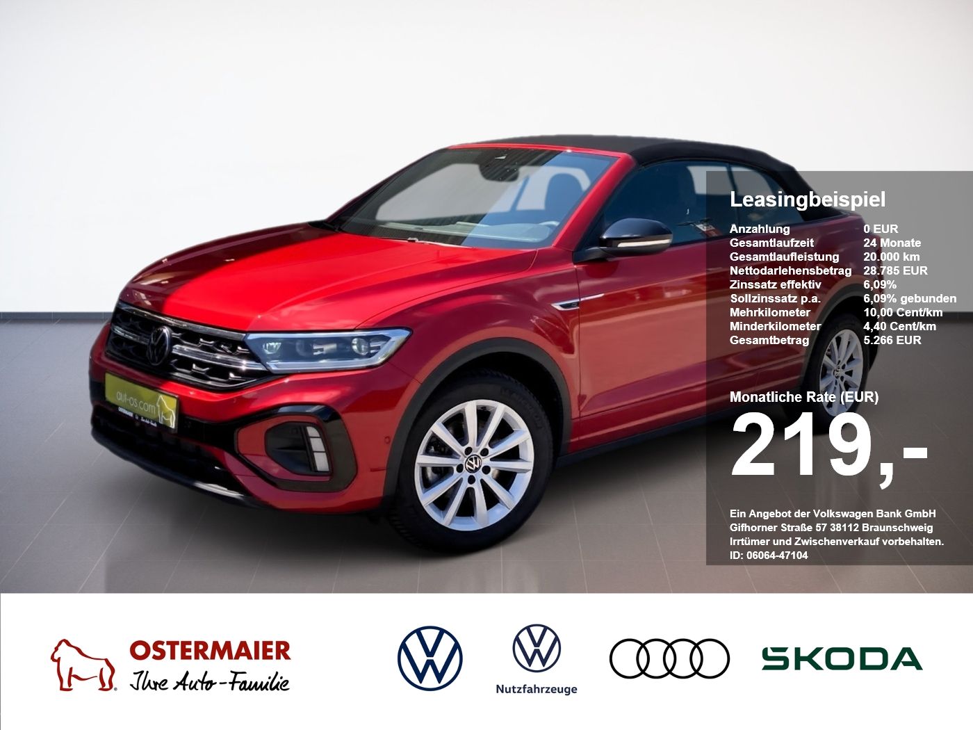 Volkswagen T-Roc Cabriolet R-LINE BLACK STYLE 1.5TSI 150PS