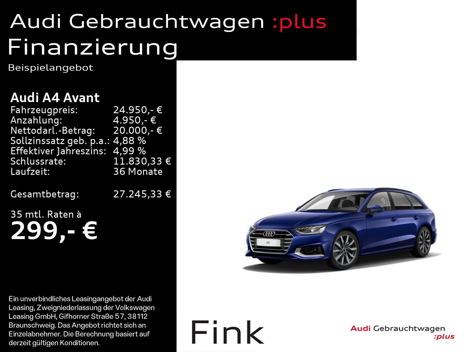Audi A4 Avant Advanced 35 TFSI Navi LED Kamera B&O AH