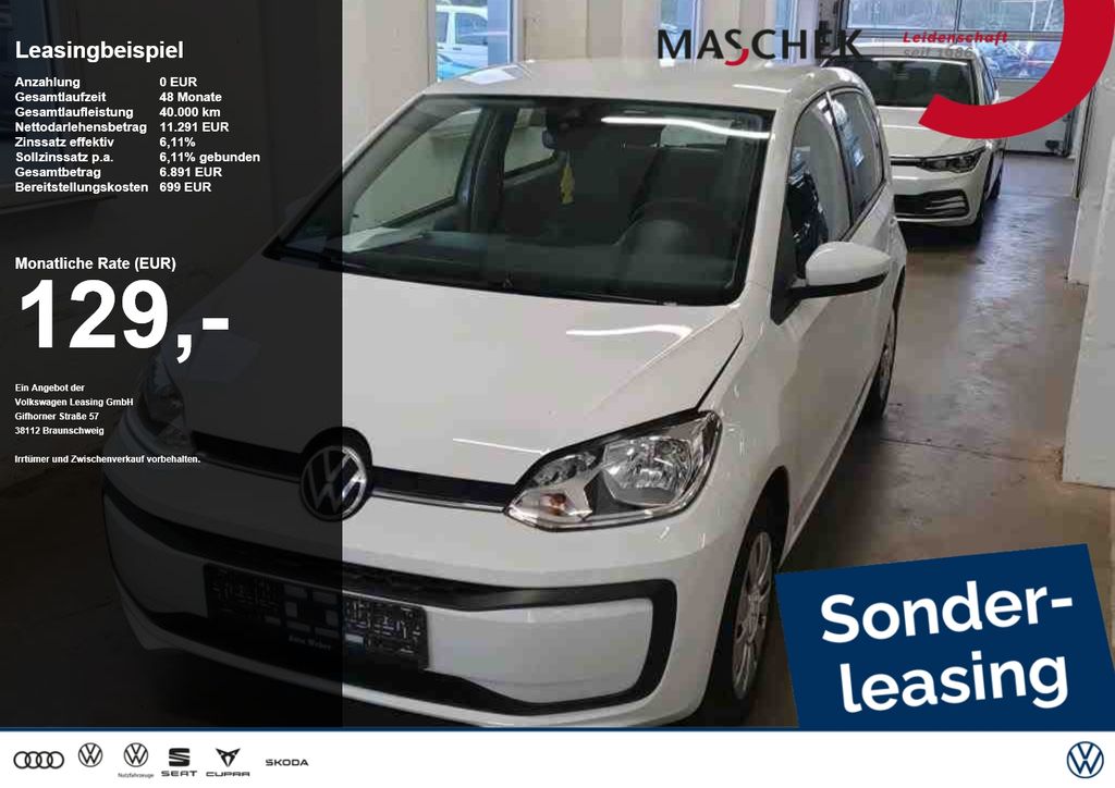 Volkswagen up! 1.0 MPI Sonderleasing! RearView 5-Türen Kam.
