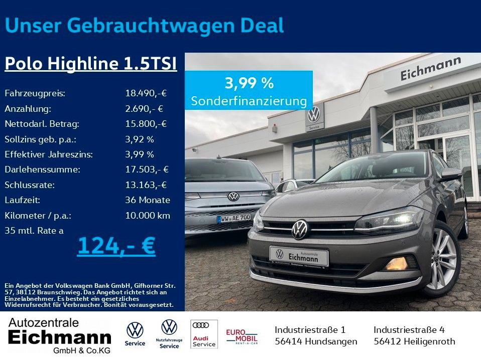 Volkswagen Polo Highline 1.5 TSI+DSG+LED+ACC+RFK+BEATS-AUDI