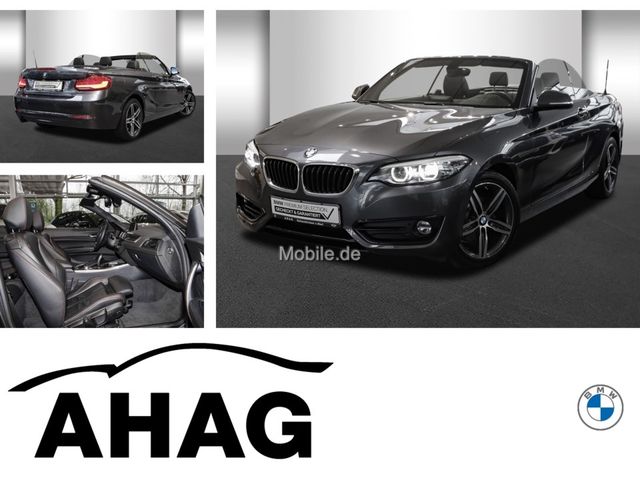 BMW 218i Cabrio Sport Line Navi Leder Bluetooth PDC