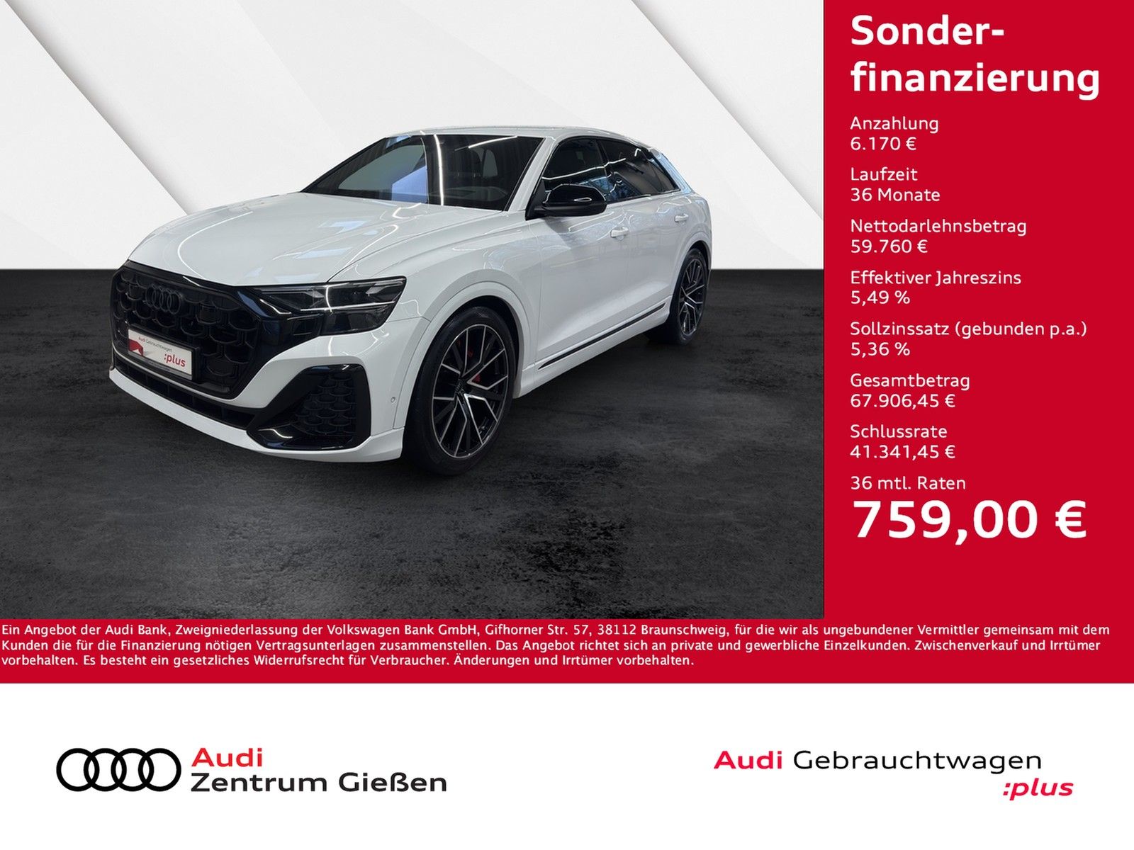AUDI Q8 50 TDI quattro S line Black HuD Matrix AHK St