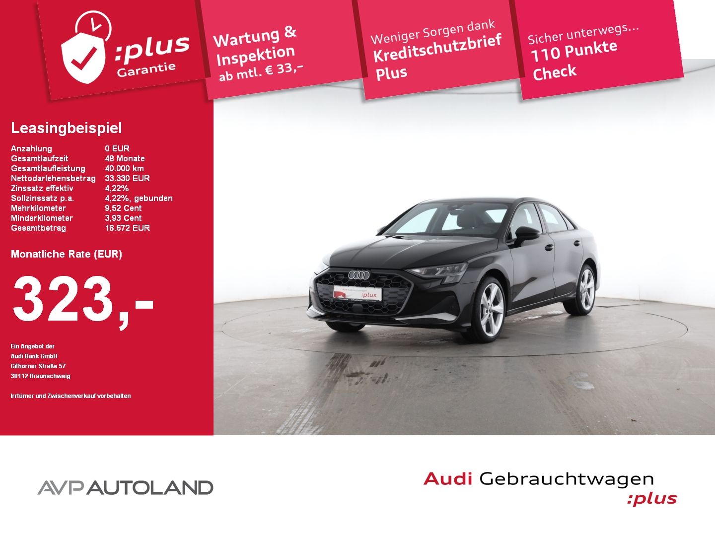 Audi A3 Limousine 35 TFSI S tronic advanced | AHK |