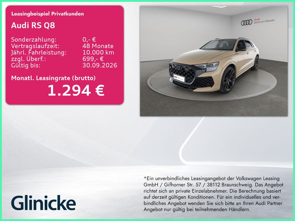 Audi RS Q8 4.0 TFSI quattro Laser B&O AHK HuD Kamera