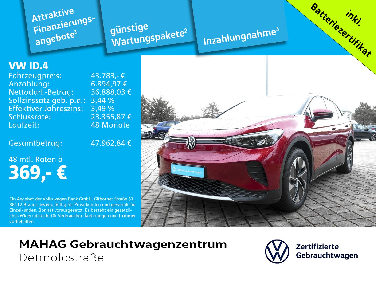 Volkswagen ID.4 Pro 210 kW WärmePu CCS Navi AHK H&K HuD Par foto 2