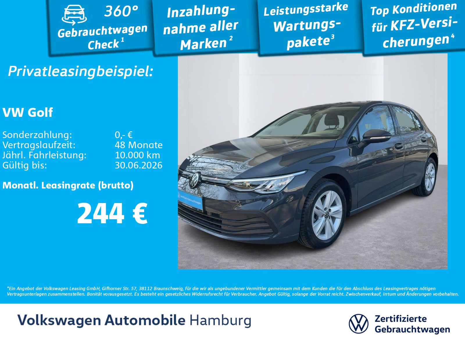 Volkswagen Golf VIII 1.5 TSI Life AppConnect Rückfahrkamera