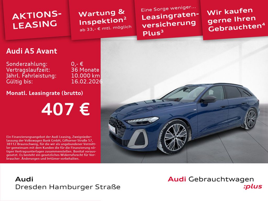 A5 Avant 2.0TDI edition one S line LED Navi AHZV