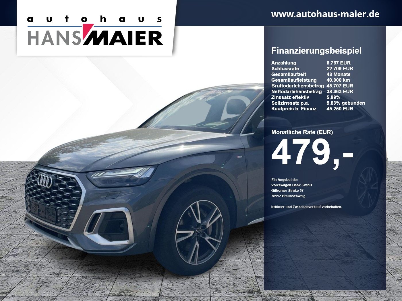 Audi Q5 Sportback 50 TFSI e qu. S line Stronic Matrix