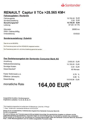Fahrzeugabbildung Renault Captur II 1.0 TCe Intens>28.565KM/NAV/LED/KAM<