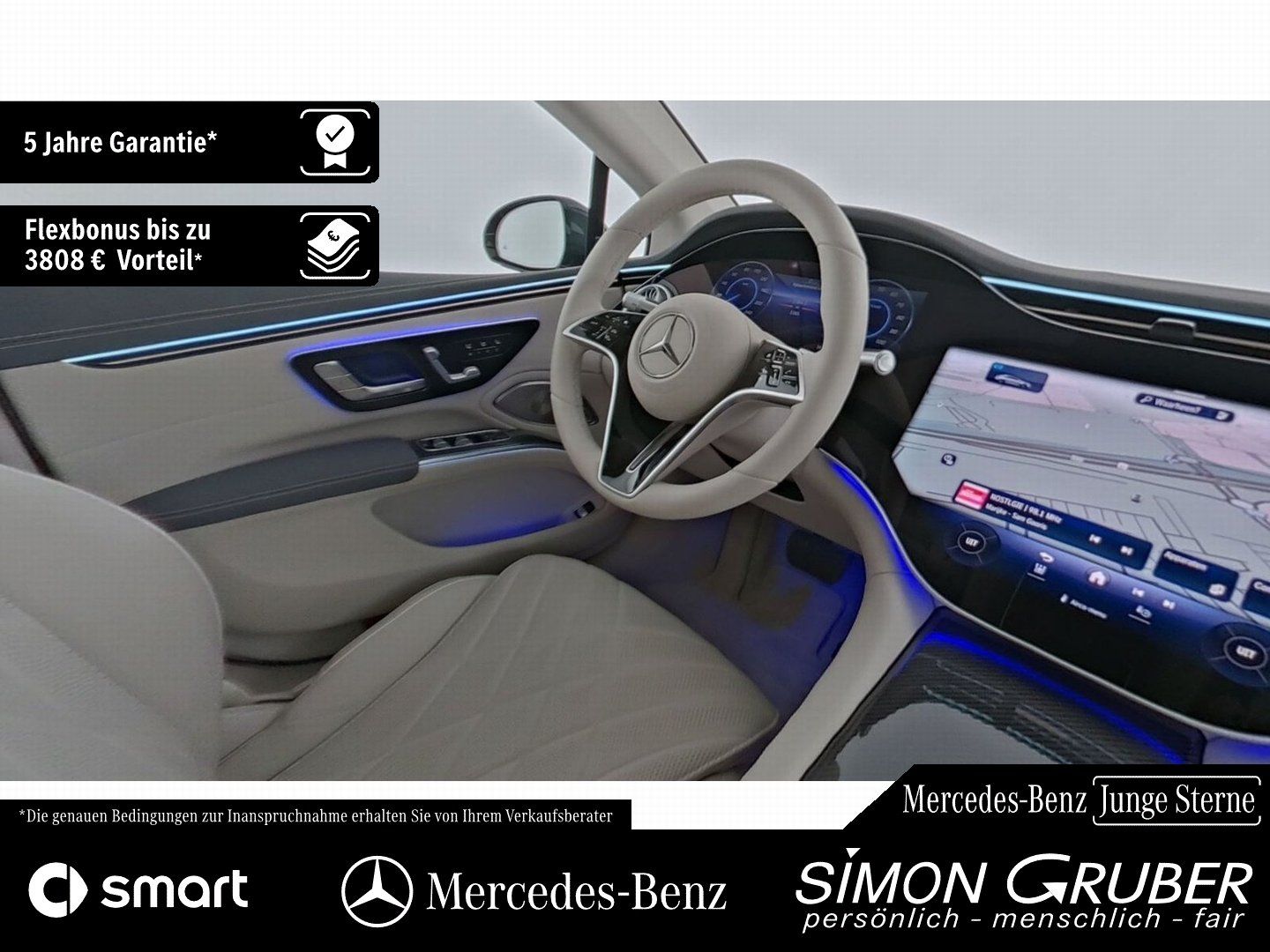 Fahrzeugabbildung Mercedes-Benz EQS 580 4M AMG Exklusive 4*Massage HUD Burm Digi