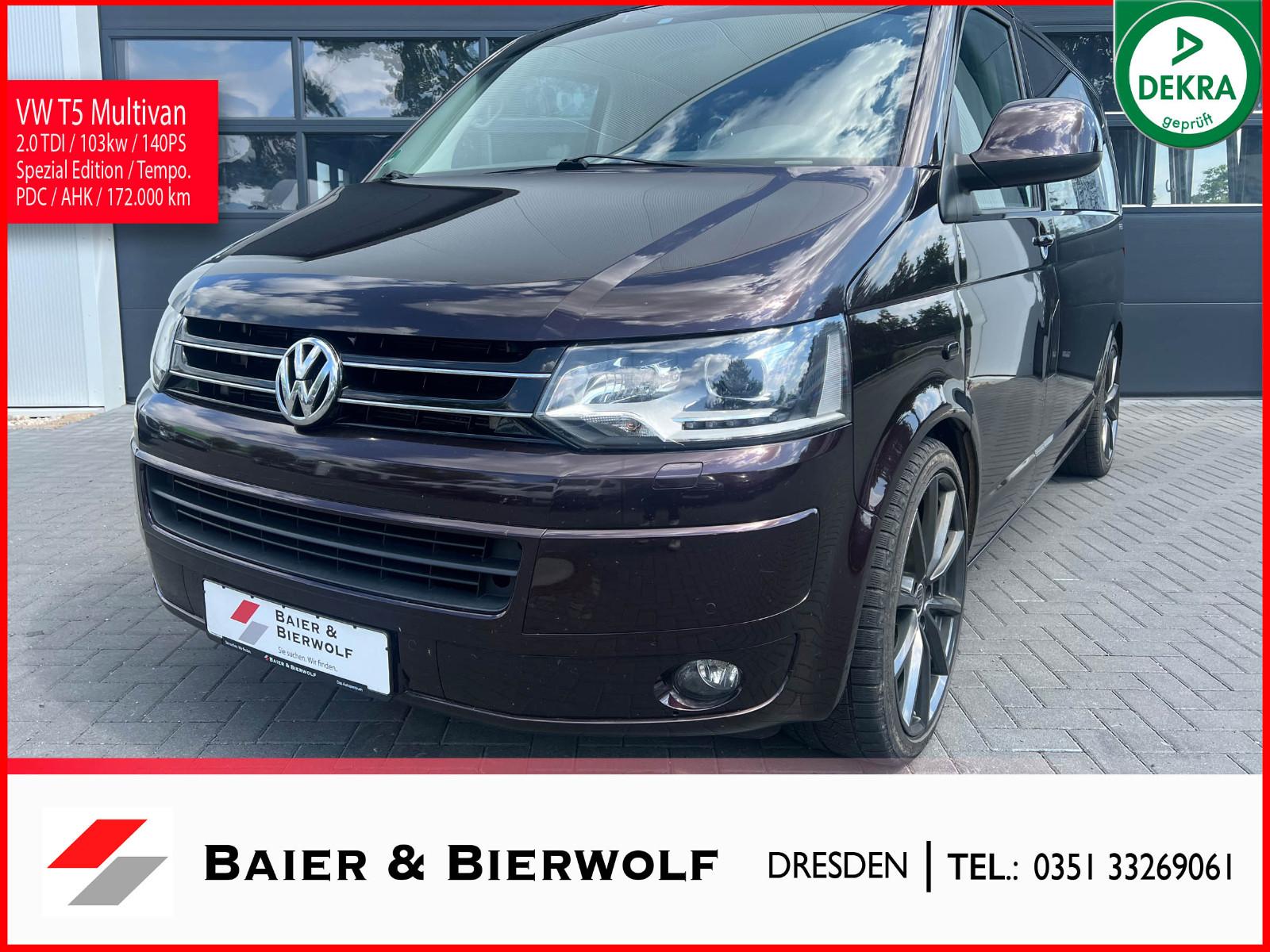 Volkswagen T5 Multivan Special Edition 140PS PDC Tem 20Zoll