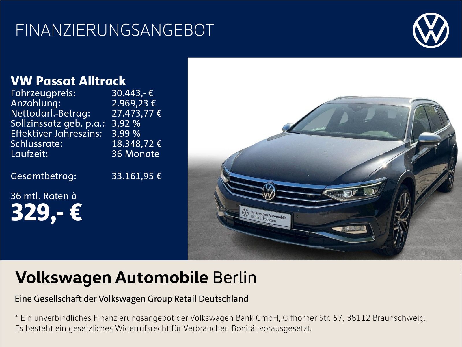 Volkswagen Passat Alltrack 4Motion 2.0 TDI DSG Navi LED SHZ