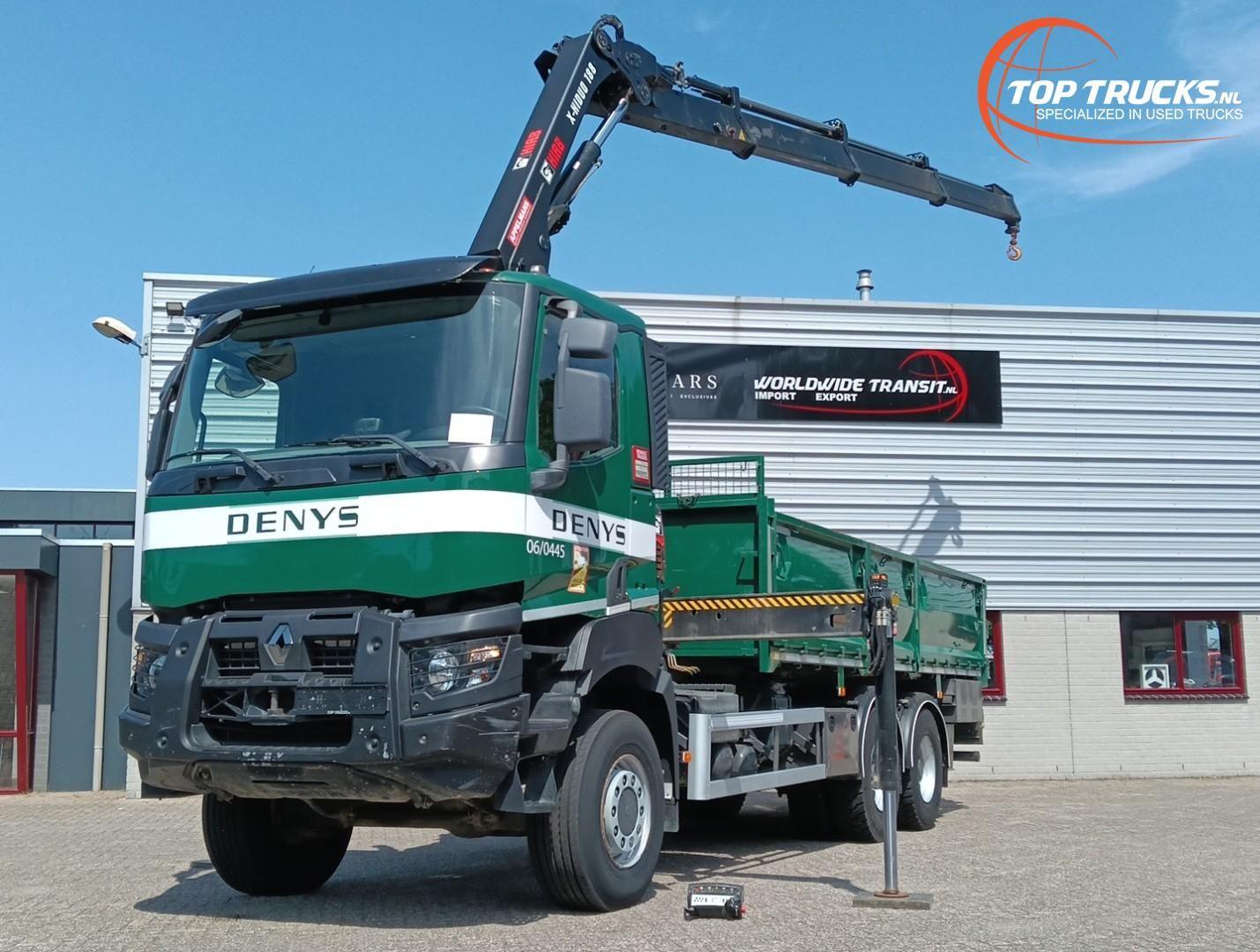Renault K 460 6x6 -HIAB 18TM Kran, Kran, Kran, Grue -Bla