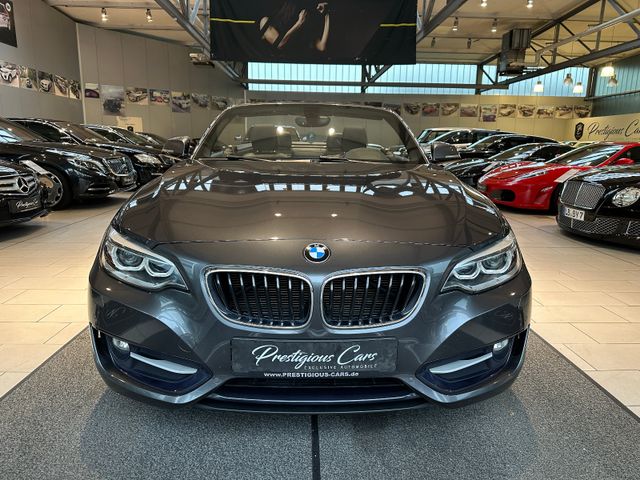 BMW 218i Cabrio Sport Line Navi Bi-Xenon Leder TOP!