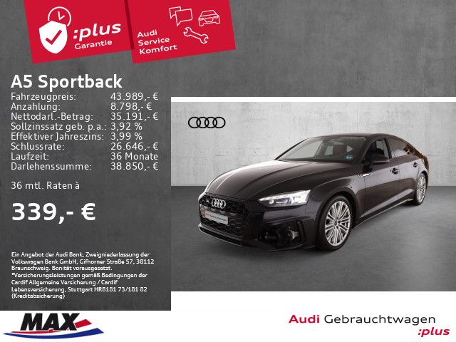 Audi A5 Sportback 40 TFSI S-LINE QUAT LED+OPTIK+LEDER