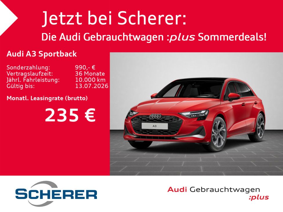 Audi A3 Sportback 30 TFSI advanced S tronic PANO SONO