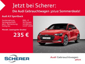 Audi Leasingangebot: Audi A3 Sportback 30 TFSI advanced S tronic PANO SONO