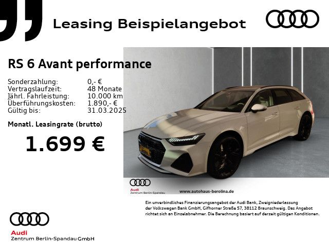 Audi RS6 Avant performance *HD-MATRIX*StdHz*PANO*B&O*