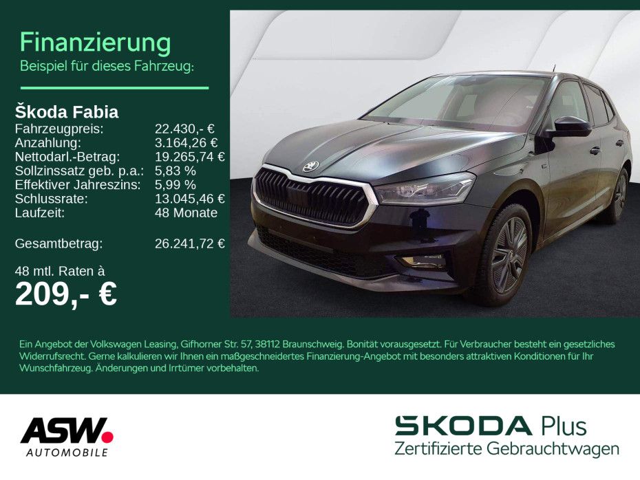 Fabia Tour 1.0 TSI DSG LED Navi RFK PDC SHZ