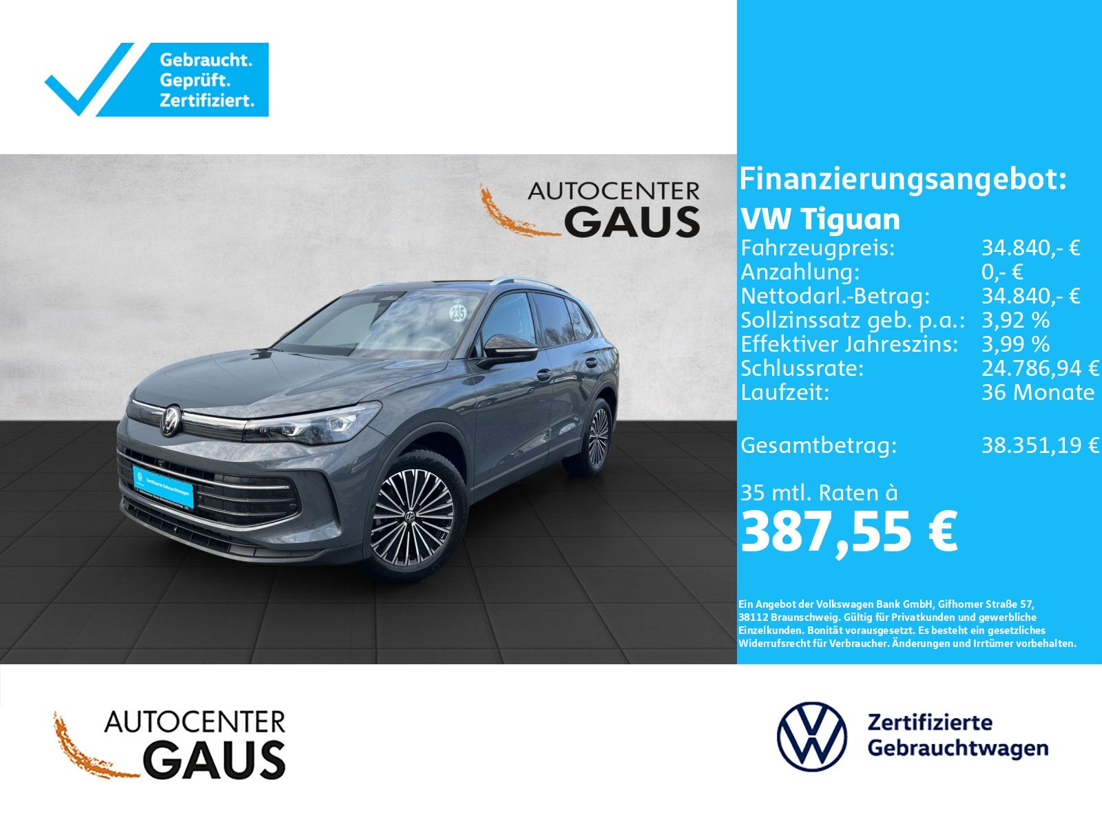 Tiguan Goal 1.5 eTSI DSG AHK*Navi*ACC*LED