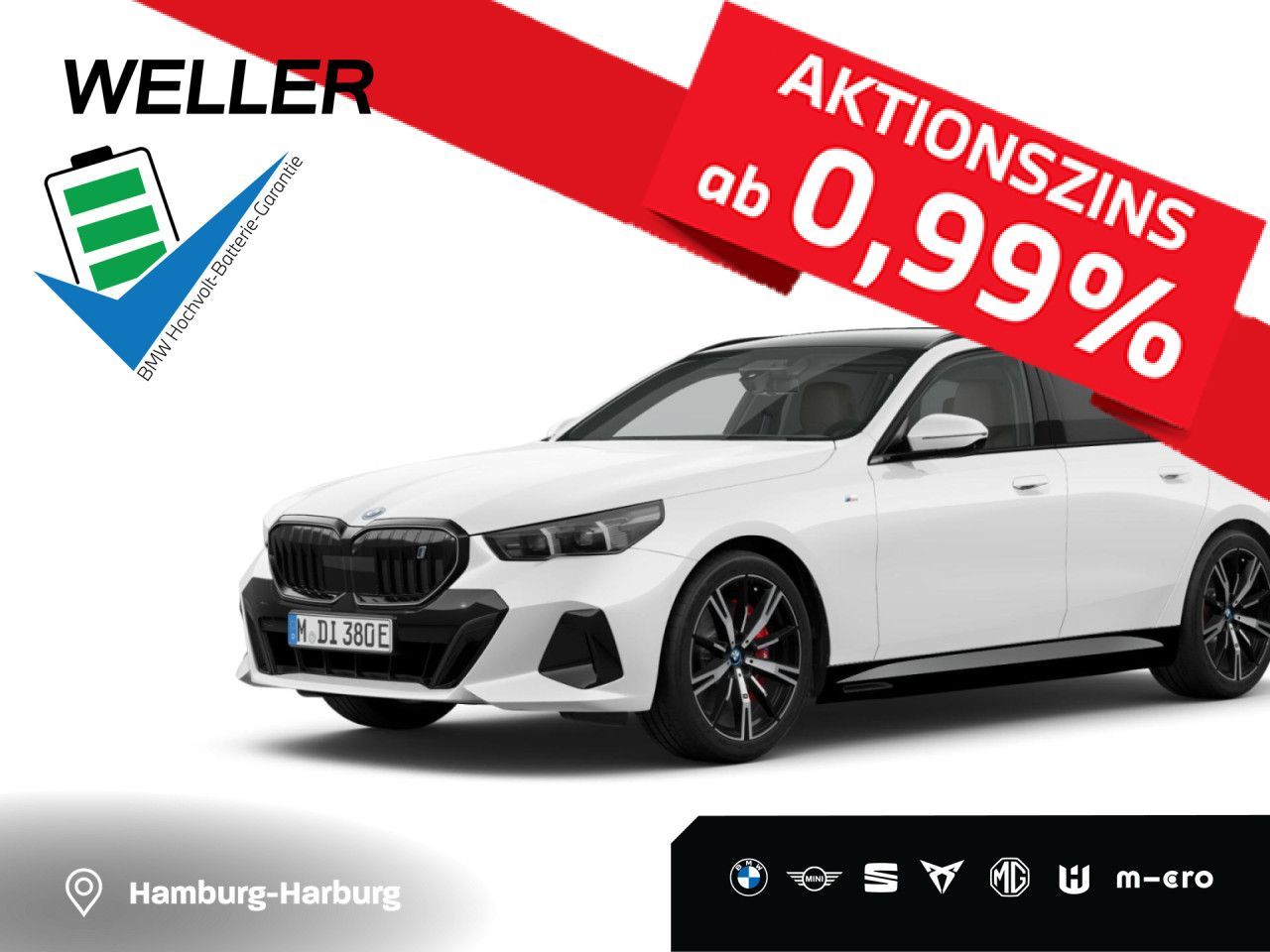 BMW i5 40 T M SPORT PRO Pano,B&W,Leas.o.Anz.549,-