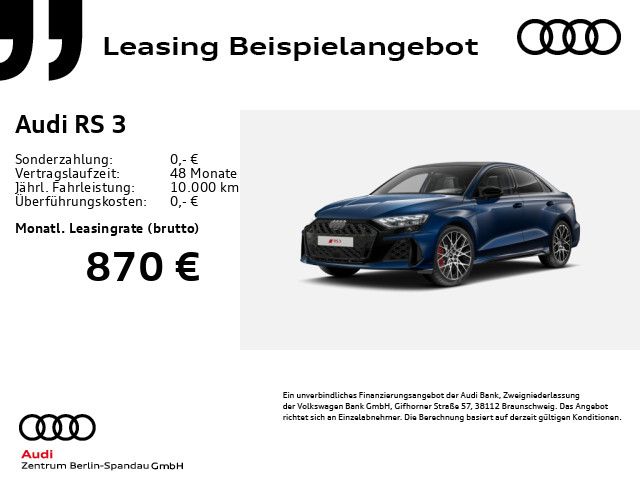 AUDI RS3 Lim. *MATRIX*PANO*SONOS*NAV+*Opt.-Schwarz+*