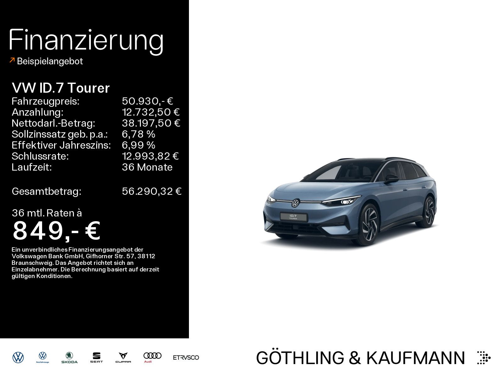 Volkswagen ID.7 Tourer Pro*NAVI*WP*PANO*EL.HECK*AHK*360*IQ.