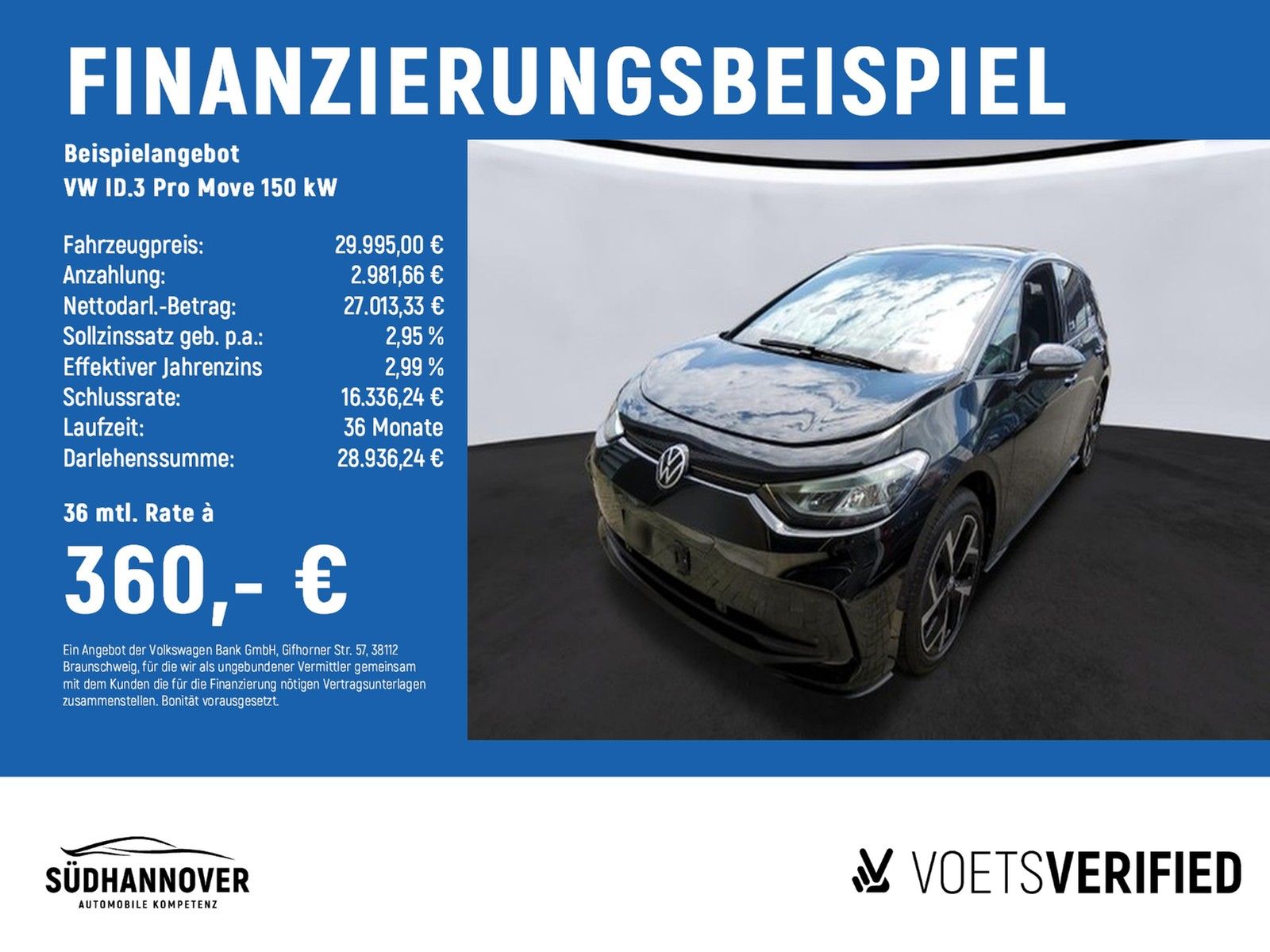 VW ID.3 Pro Move 150 kW LED+RearView+NAVI+SHZ