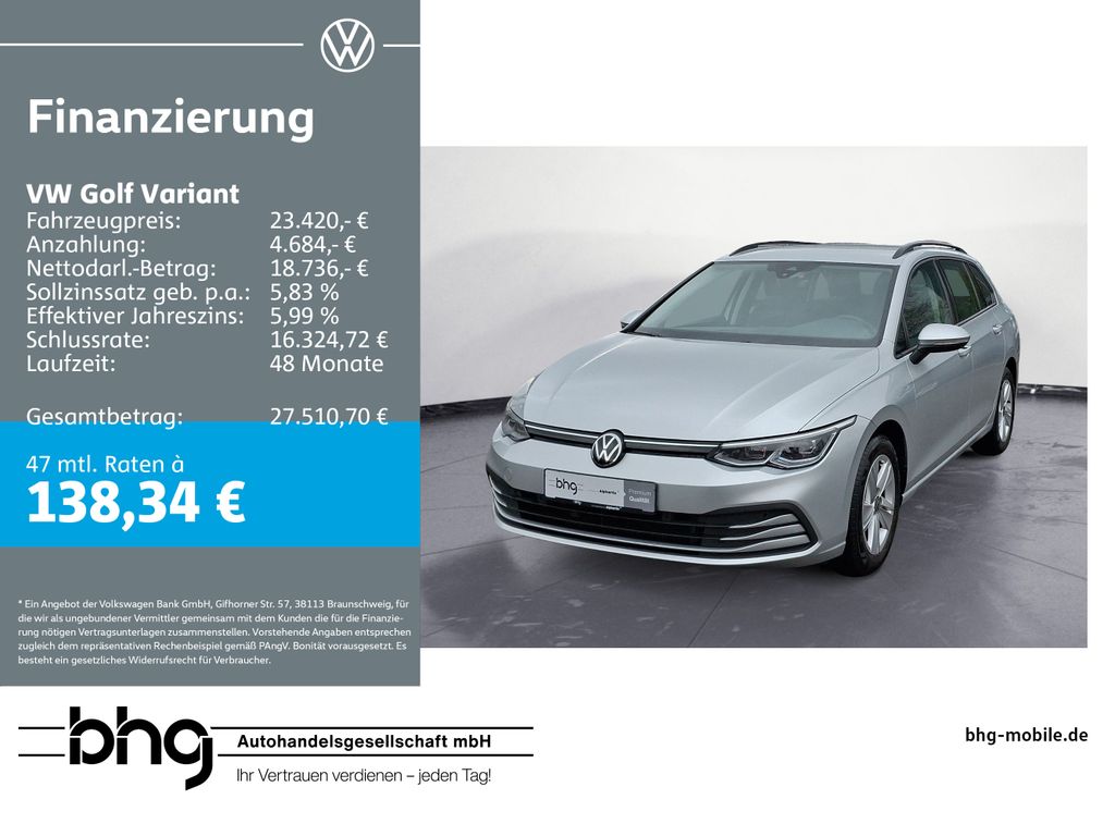 Golf Variant 1.5 eTSI OPF DSG Life LED-Plus, App