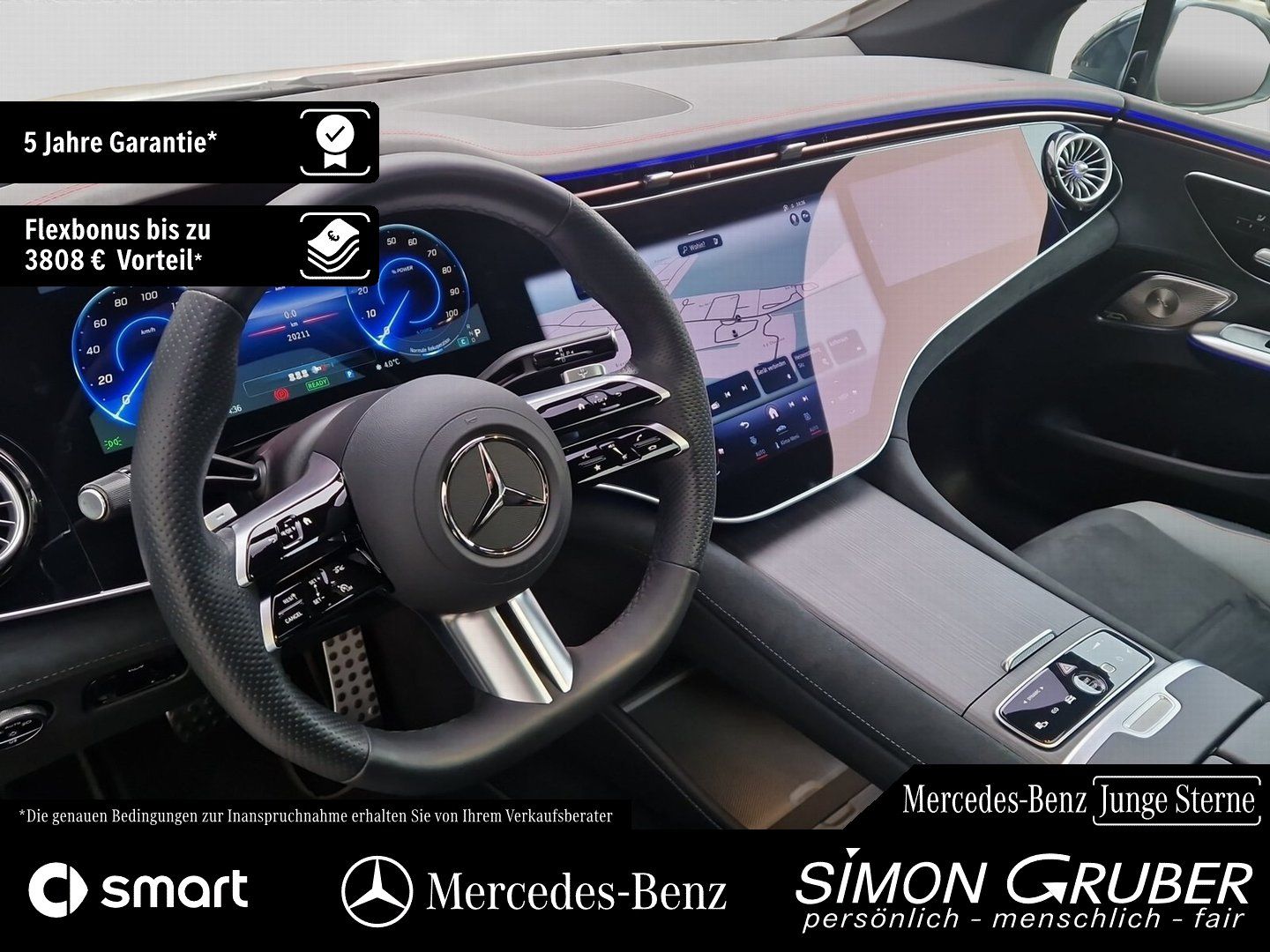 Fahrzeugabbildung Mercedes-Benz EQE 350 4M AMG Airmatic Hyper Pano HAL HUD Mod25