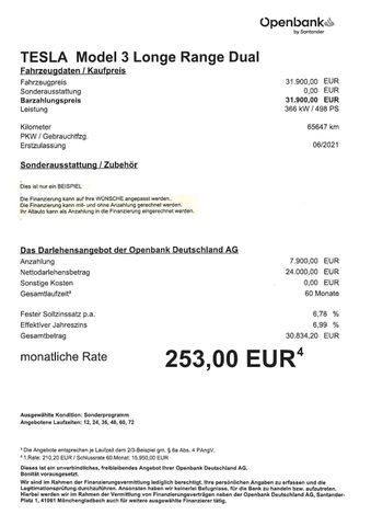 Fahrzeugabbildung Tesla Model 3 Long Range Dual AWD -Anhängerkupplung-