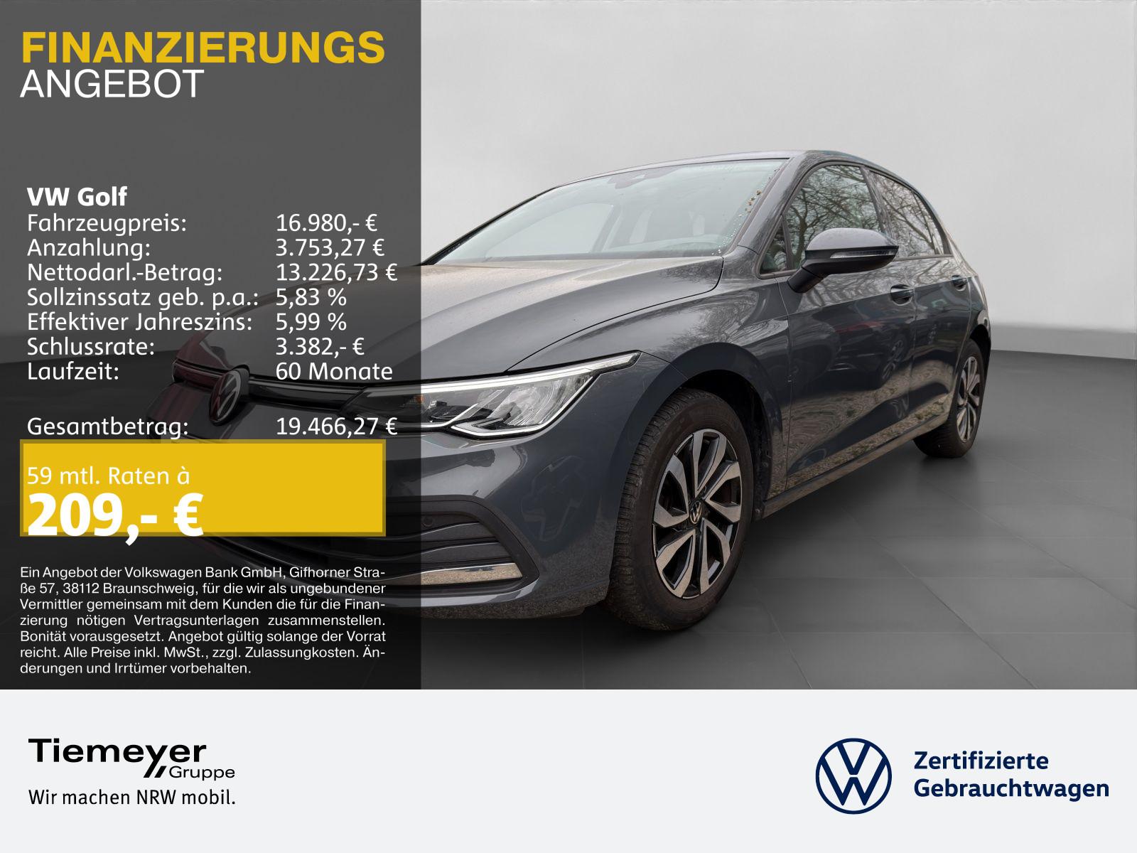Volkswagen Golf 1.5 TSI ACTIVE LED NAVI PDC GJR SITZHZG