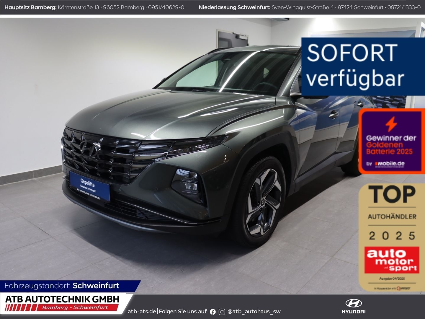 Fahrzeugabbildung Hyundai Tucson Prime PHEV 1.6 T-GDi 4WD 97,4% SOH Navi S