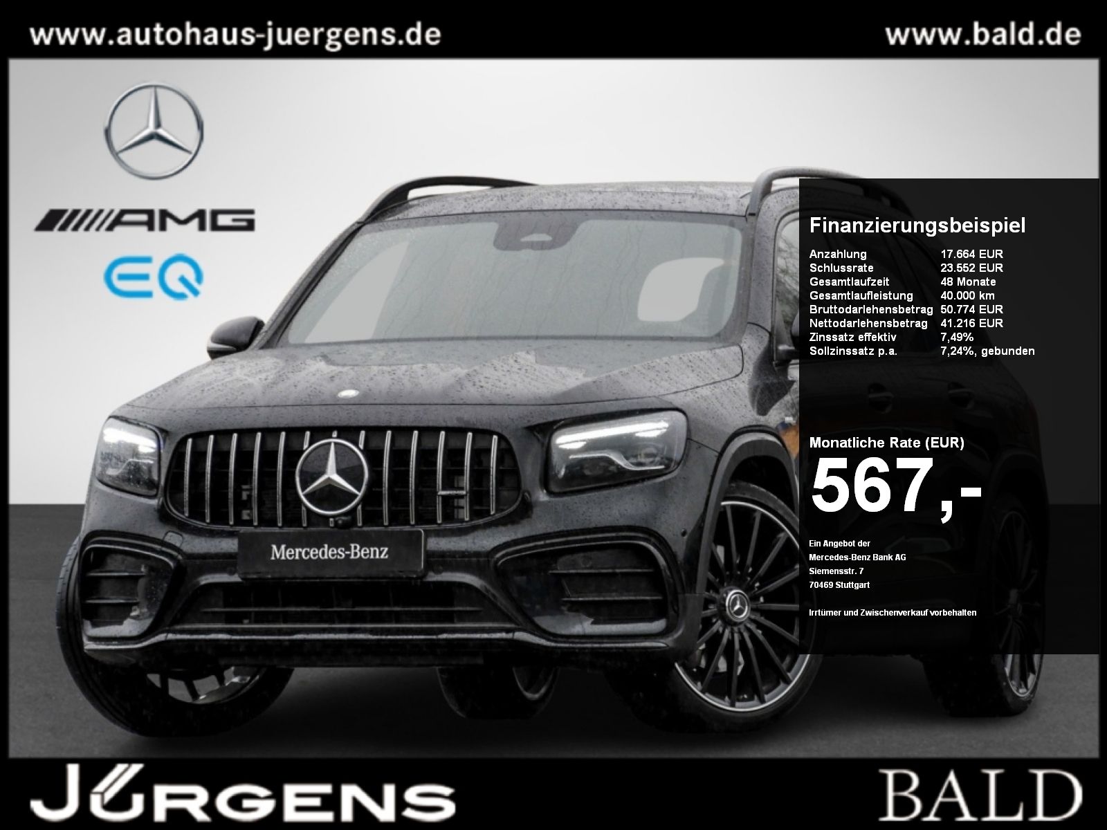 MERCEDES-BENZ GLB 35 AMG 4M Pano/Night/MLB/HUD/360/Memo/Distr