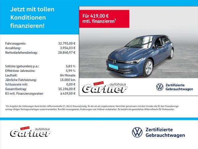 Volkswagen Golf VIII "GOAL"1,5 l eTSI OPF DSG AHK REAR VIEW