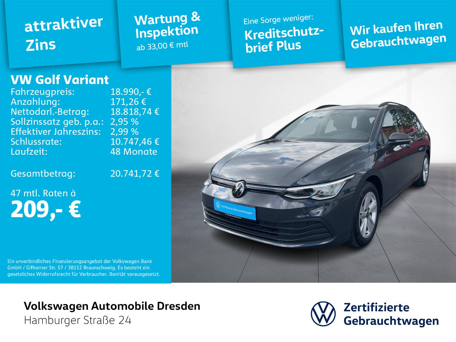 Volkswagen Golf VIII Variant Life 2.0 TDI LED APP NAVI PDC, миниатюра 19