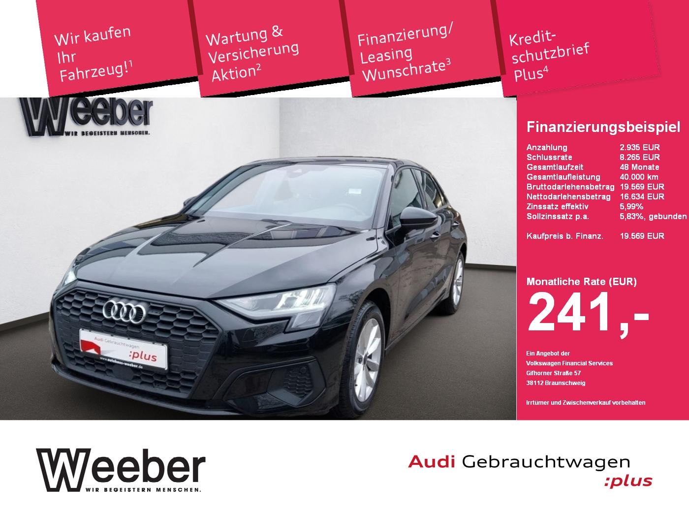 Audi A3 Sportback *GRA*PDC*SHZ*NAVI*APP CONNECT*16 LM