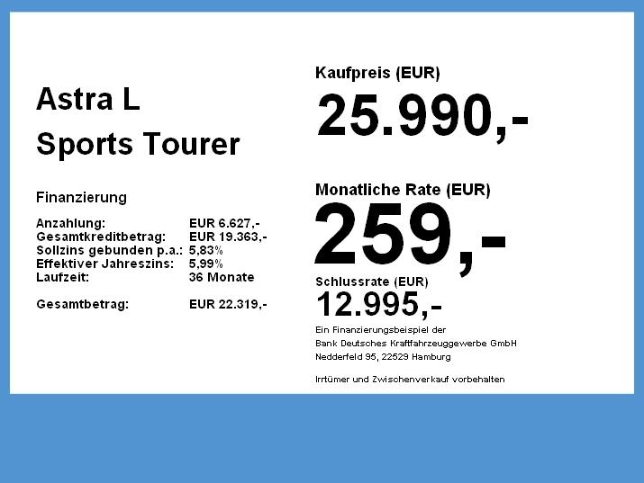 Opel Astra L Sports Tourer 1.5 D - Ultimate Paket ACC