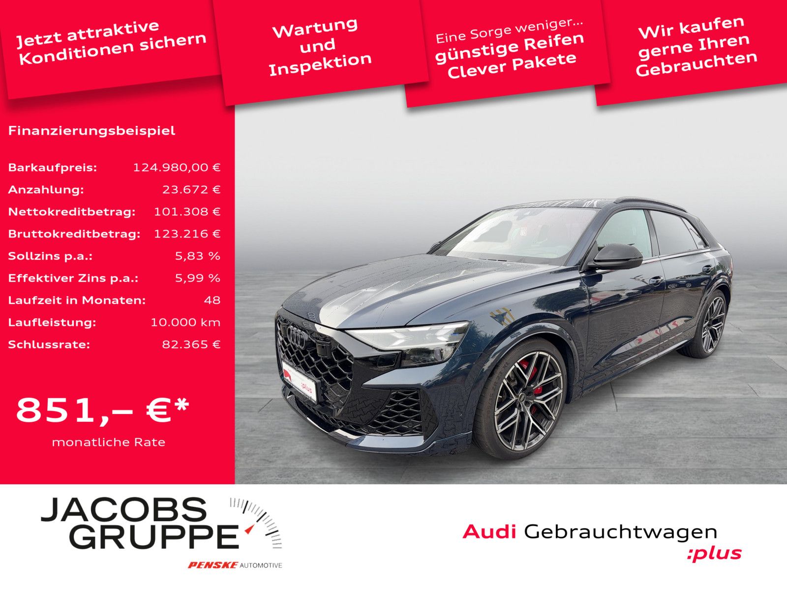 Audi RSQ8 Facelift/Black+/RS-AGA/Laser/Night/Pano/360