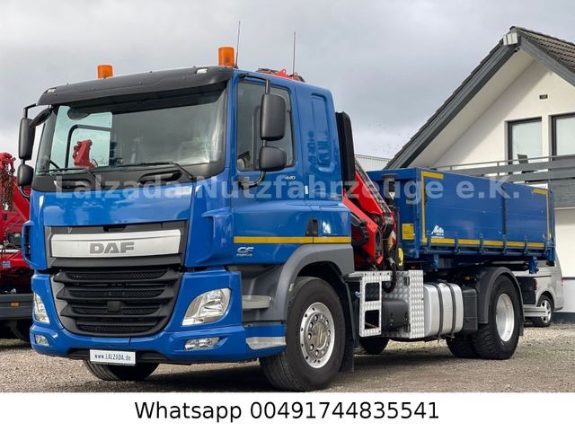 DAF CF 440 3 Seiten Kipper mit Fassikran