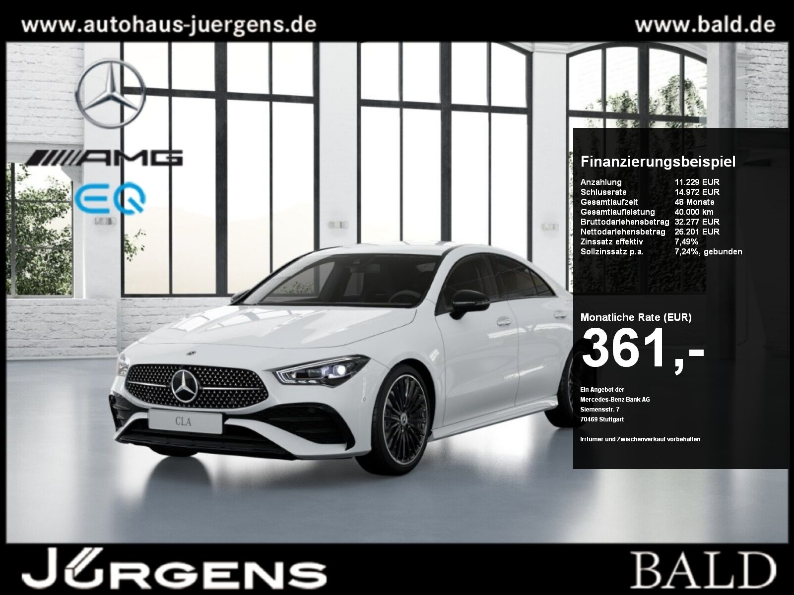MERCEDES-BENZ CLA 200 Coupé AMG+19Zoll+Distr+MLB+Night+Ambient