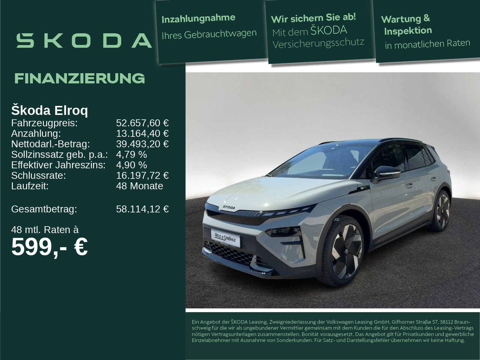 Skoda Elroq RS 84 kWh Batterie Elektromotor AHK HUD