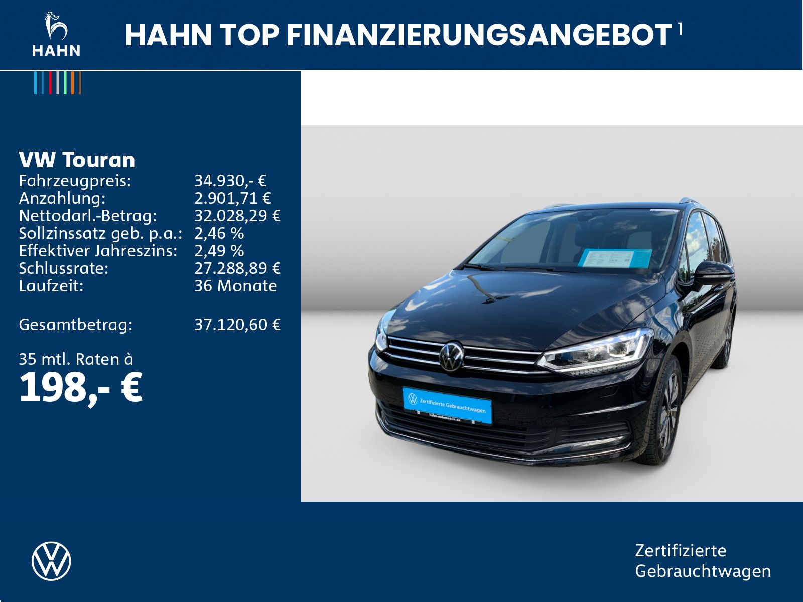 Volkswagen Touran 2.0TDI DSG Goal 7-Sitz AHK IQ.LED Nav App foto 2
