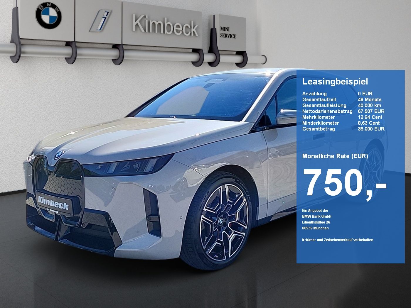 BMW iX xDrive45 M SPORT PRO Sitzbelüf Allradlenk 360