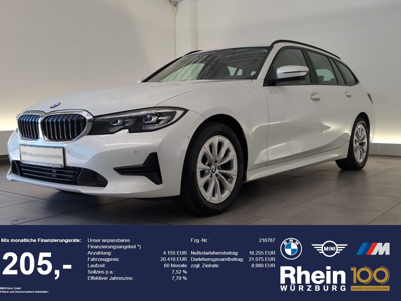 BMW 318d Touring Navi/LED/AHK/RFK/DAB/SLI/MFL Navi/L
